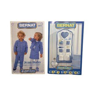 Bernat Blue Jean Baby & Handicrafter Baby Showers Crochet & Knit Pattern Bundle